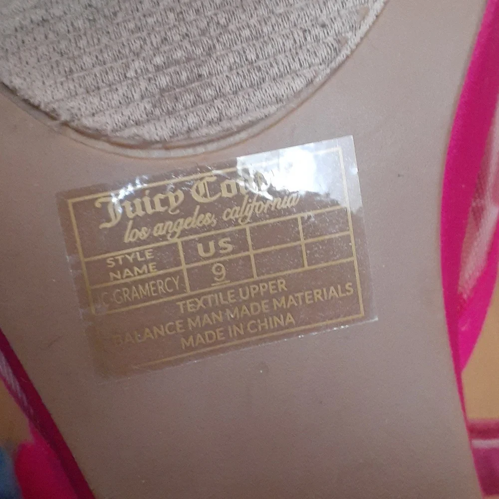 Juicy Couture hot pink platform heel size 9 EUC